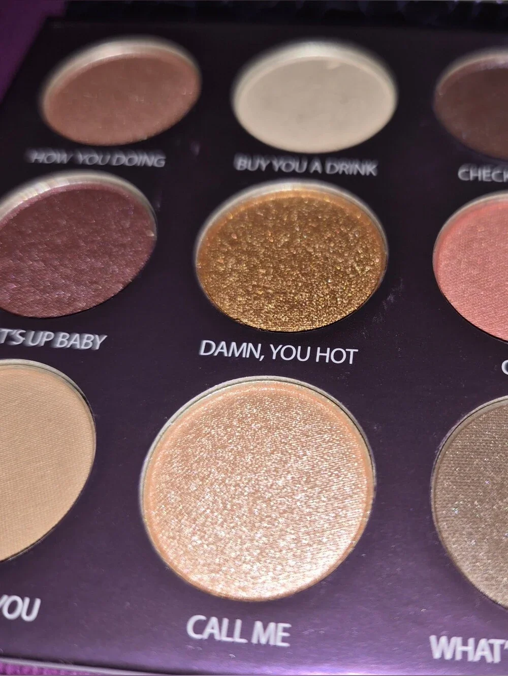 NWT Rude Cosmetics Cocktail Party Eyeshadow Palette - Purple Flame